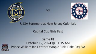 20241012 Capital Cup Game 1 vs NJ Colonials1st Period [upl. by Lally919]