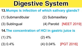 Digestive System MCQ  Digestion and Absorption [upl. by Atimad]