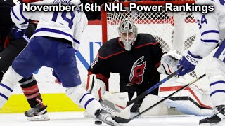 NHL Power Rankings for November 16th 2024 [upl. by Alyakam903]