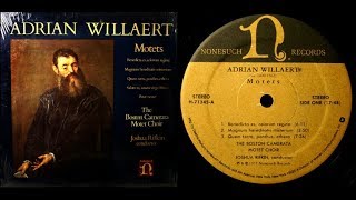 Adrian Willaert  Boston Camerata 1975 Three Motets  Nonesuch LP [upl. by Odnumyer]