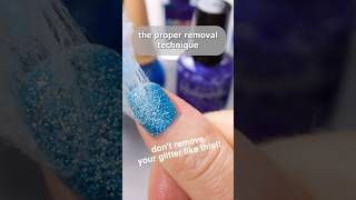 How to remove glitter polish ✨nailpolish glitternails [upl. by Gnolb]