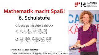 Unechte Brüche in gemischte Zahlen umwandeln ✨  Mathe 6 Schulstufe 👍 [upl. by Oibesue594]