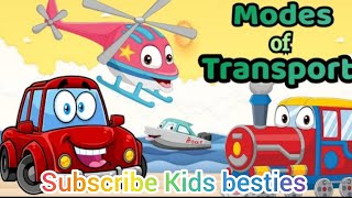 Modes of Transport for Children  Kids Learning  Kids Hut  Land water and air transport for kids [upl. by Adnof]