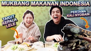 MUKBANG MAKANAN INDONESIA SAMA HIYON PERTAMA KALI MAKAN LELE GORENG [upl. by Ayetal586]