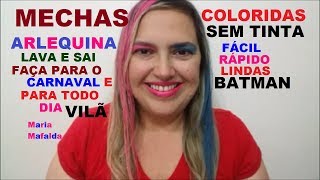 MECHAS COLORIDAS SEM TINTA ARLEQUINA VILÃ EM BATMAN [upl. by Lenna]