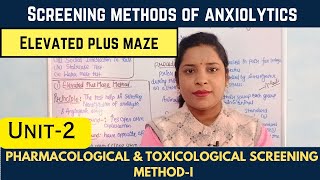 Screening Methods Of Anxiolytics  Elevated Plus Maze Method  Anxiogenic Agent Screening [upl. by Ahseeyt]