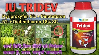 Ju tridev insecticide  Pyriproxyfen 8  Dinotefuron 5 Diafenthiuron 18 SC  सम्पूर्ण जानकारी [upl. by Fiorenze]