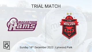 U13 Trial  Macarthur Rams FC v Wollongong Wolves FC [upl. by Arracahs]