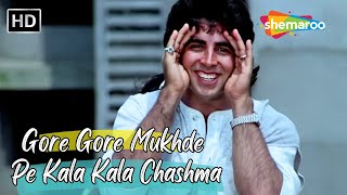 Gore Gore Mukhde Pe Kala Kala Chashma  Akshay Kumar Song  Udit Narayan Alka Yagnik Songs  Suhaag [upl. by Okimuk]