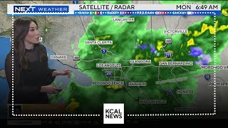 Rain storm continues to pound SoCal Monday morning [upl. by Obie]