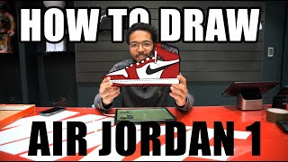 HOW TO DRAW AIR JORDAN 1 [upl. by Cuthburt969]