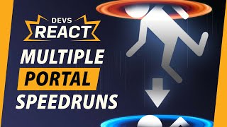 Portal Developers React to Multiple Speedruns Valve Software [upl. by Aisorbma]