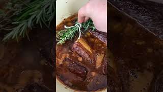 Red wine braised short ribs recipe onepotmeal onepotricerecipe onepotmealrecipe beefrecipes [upl. by Siwel976]