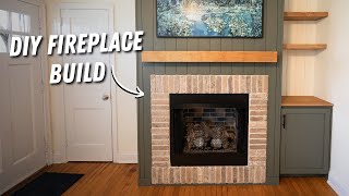 DIY Gas Fireplace Build  Start to Finish [upl. by Siri]