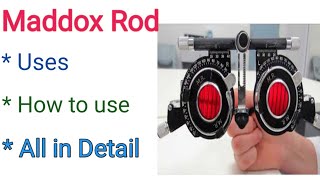 Maddox Rod Definition Its functions and How to Use Maddox Rod  Explained in detail [upl. by Aniroz883]