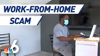 South Florida Man Falls Victim to WorkFromHome Scam  NBC 6 [upl. by Neural]