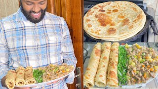 Sabaayad hada qas hada dub Iyo Suqaar aan caadi ahayn🤤best ways to make chapatiChef Hussein [upl. by Querida]