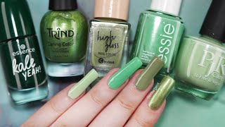 My 5 Favourite Nail Polishes In My Least Favourite Colour GREEN  femketjeNL [upl. by Spiegel]