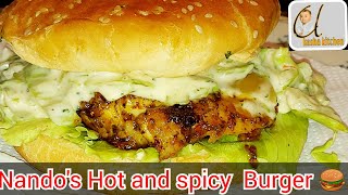 Nandos Hot and spicy Burger Recipe By Ukasha kitchen [upl. by Lonier]