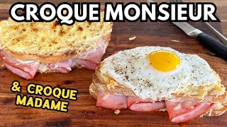 Croque Monsieur and Madame  HIGHLY REQUESTED by Viewers  French Ham and Cheese Sandwich [upl. by Boony]