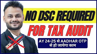 No DSC required for individual tax audit ft skillvivekawasthi [upl. by Aliakam758]