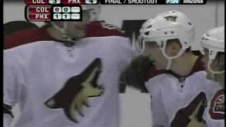 Radim Vrbata PHX vs Peter Budaj COL Shootout December 31 2007 [upl. by Pet]