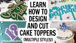 Laser Cut Cake Toppers  How to Design Cake Toppers  Best Tricks for Laser Cake Topper DIY [upl. by Nylarat]