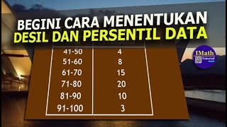 Cara MUDAH Menentukan Desil dan Persentil Data Kelompok Bentuk Tabel [upl. by Meletius]