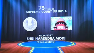 Glimpses of ₹75 Coin Release to mark 75 Years of Supreme Court of India [upl. by Ramhaj]