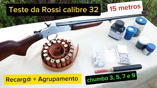 Espingarda 32 Rossi teste com Chumbo 3 5 7 e 9 A 15 Metros [upl. by Satterfield67]