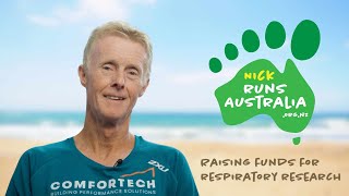 Nick Runs Australia  Raising funds for respiratory research [upl. by Adiela]