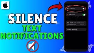 How To SILENCE TEXT NOTIFICATIONS On Iphone  Mute Text Notifications Easy [upl. by Enaek]