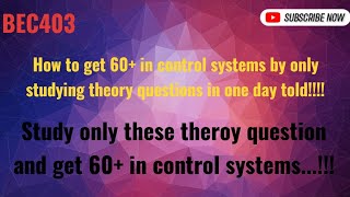 How to pass control systems by only studying theory easily in one day toldEandchub [upl. by Fredericka]