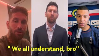 Mbappe and Ramos reaction to Messi apologize to PSG [upl. by Ontina]