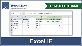 How to use the IF function in Excel [upl. by Kcirddet]