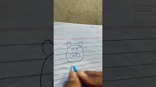 Pig drawing by one circle one circle ☺️ op onecircle pig shorts [upl. by Isacco]