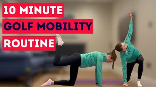 10 Minute Golf Mobility Routine From Home  FOLLOW ALONG golfexercises [upl. by Notseh]