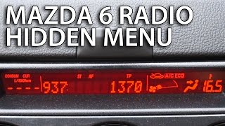 Mazda Radio hidden menu sound system diagnostic service mode Bose audio [upl. by Goddart740]