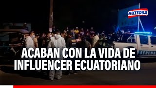 🔴🔵Acaban con la vida de influencer ecuatoriano [upl. by Gathard]