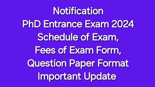 Sppu  PhD Entrance Exam 2024  PET Exam  Schedule Fees Question Paper Format [upl. by Irbua]