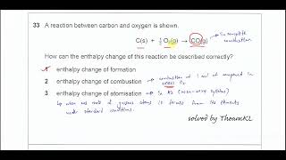 970111MJ17Q33 Cambridge International AS Level Chemistry 9701 MayJune 2017 Paper 11 Q33 [upl. by Jaquenetta]