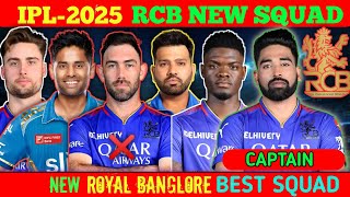 ROYAL CHALLENGE BANGLORE  Probable Squad For IPL 2025 New Team [upl. by Grassi]