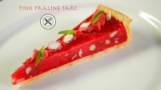 The Pink Praline Tart Recipe – Bruno Albouze [upl. by Iramat263]