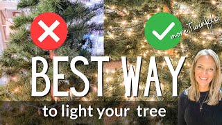 How to Light a Christmas tree for Maximum TWINKLE Easy and Beautifulthe Best Way to Add Lights [upl. by Erlina]