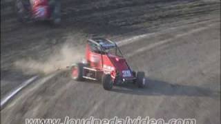 Darrin Bolton USAC Midget Crash [upl. by Llered]