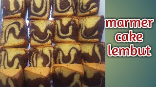 MARMER CAKE LEMBUT  RESEP ANDALAN bolujadul bolumarmer marmercake [upl. by Renrew]