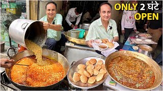 100YearsOld Desi Nashta  Stuffed Chole Bhature  Street Food India [upl. by Allekim]