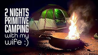 2 Nights Camping Findlay State Park OH  Episode 25  Primitive cooking over the fire fishing [upl. by Hanan]