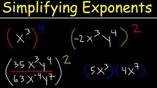 Simplifying Exponents With Fractions Variables Negative Exponents Multiplication amp Division Math [upl. by Gus675]