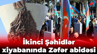 Xalq şəhidlərini anır  İkinci Şəhidlər xiyabanında Zəfər abidəsi  Fotolar [upl. by Ahsuat140]